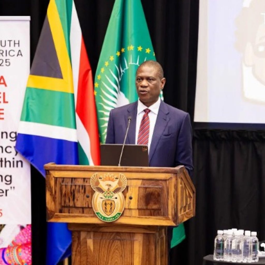 Deputy President Paul Mashatile addresses the T20 Africa High-Level Policy Dialogue