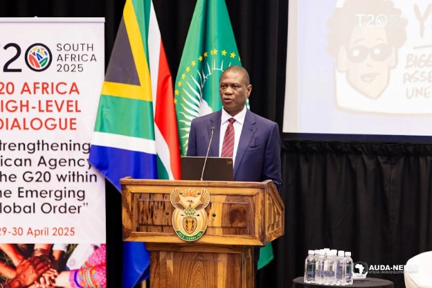 Deputy President Paul Mashatile addresses the T20 Africa High-Level Policy Dialogue