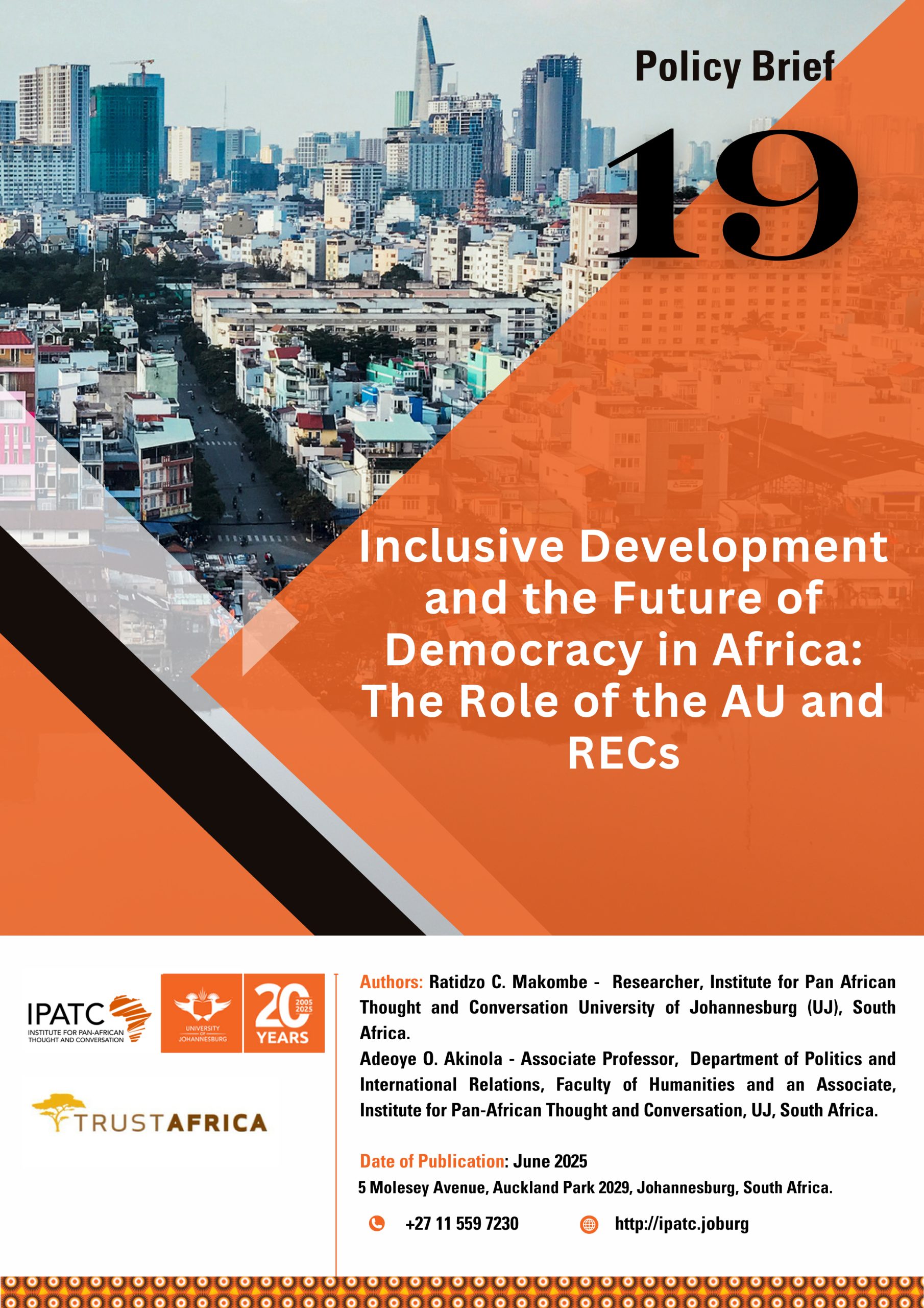 Inclusive Development and the Future of Democracy in Africa: The Role of the AU and RECs
