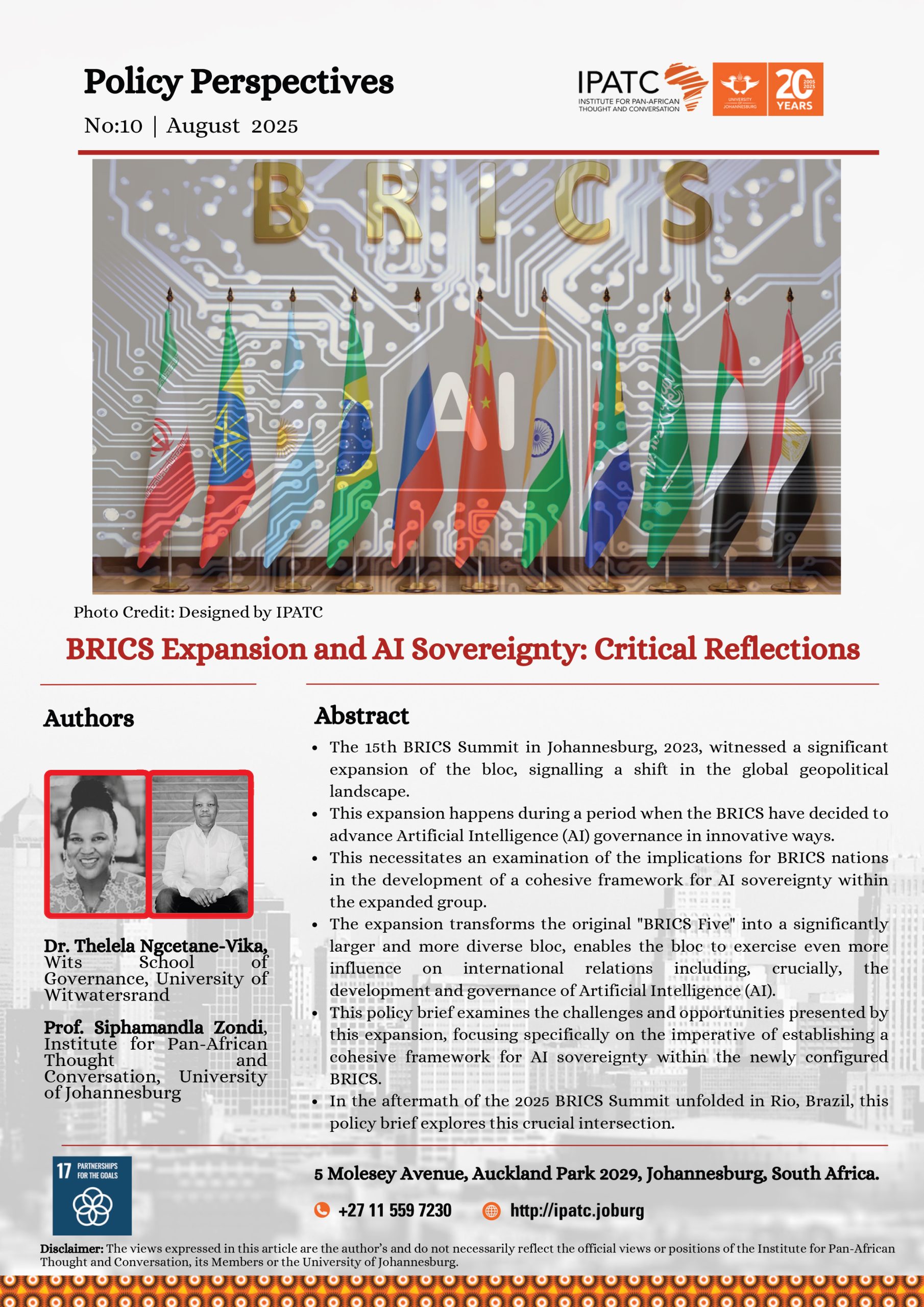 BRICS Expansion and AI Sovereignty: Critical Reflections