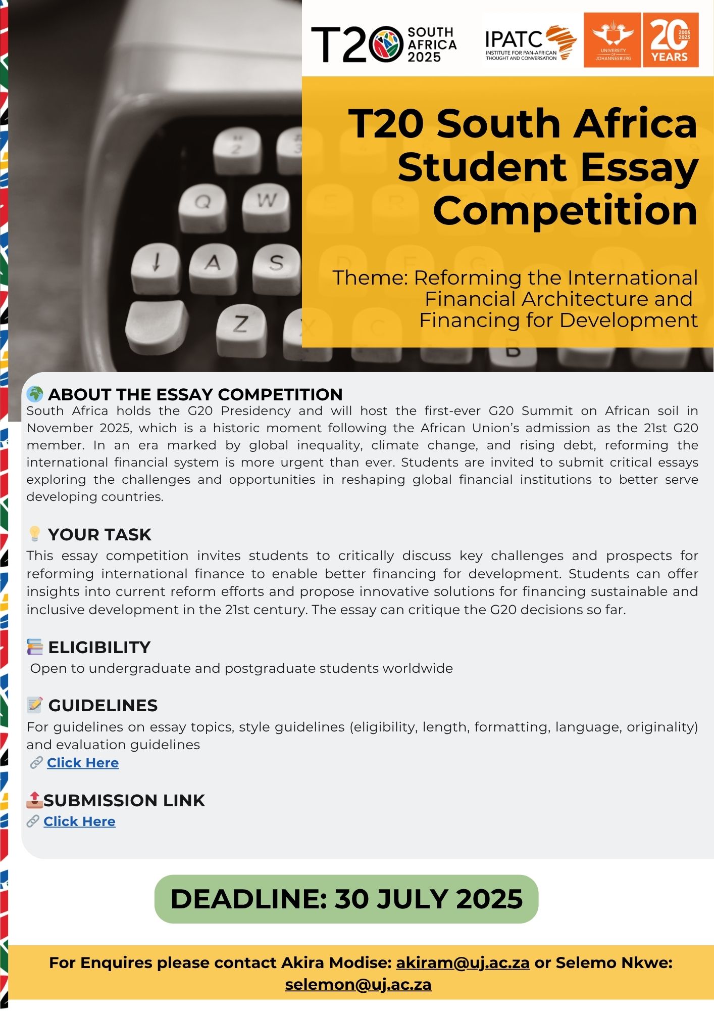 T20 South Africa Student Essay Competition