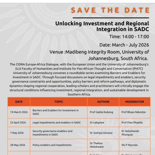Hybrid Event: Unlocking Investment and Regional Integration in SADC